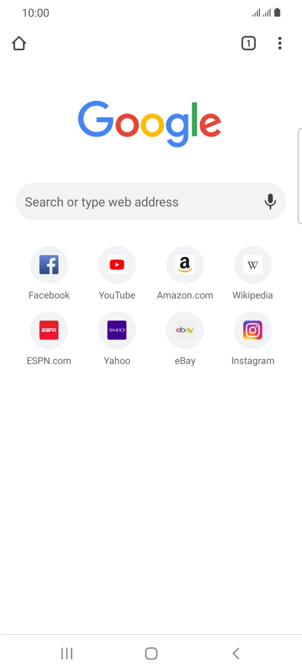 Press the address bar.