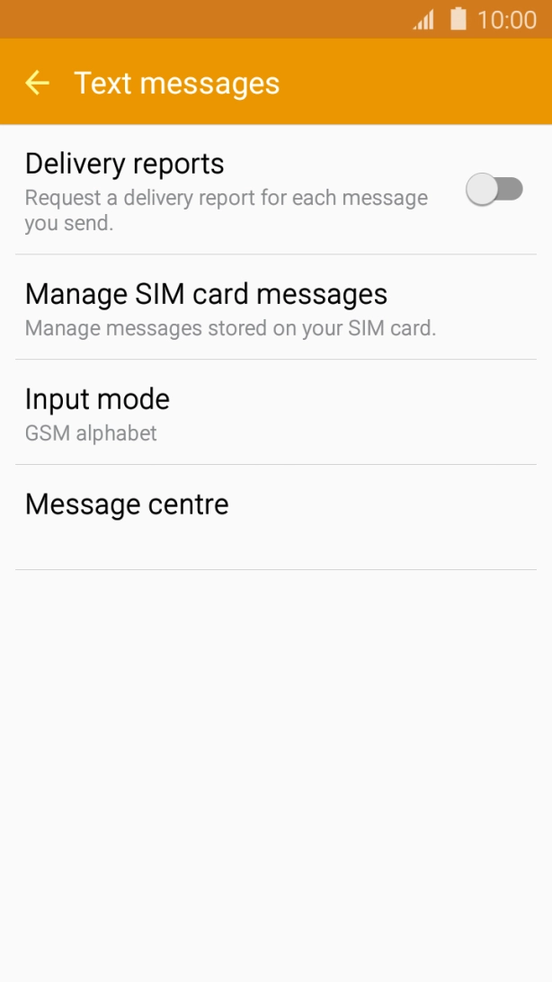 Press Message centre.