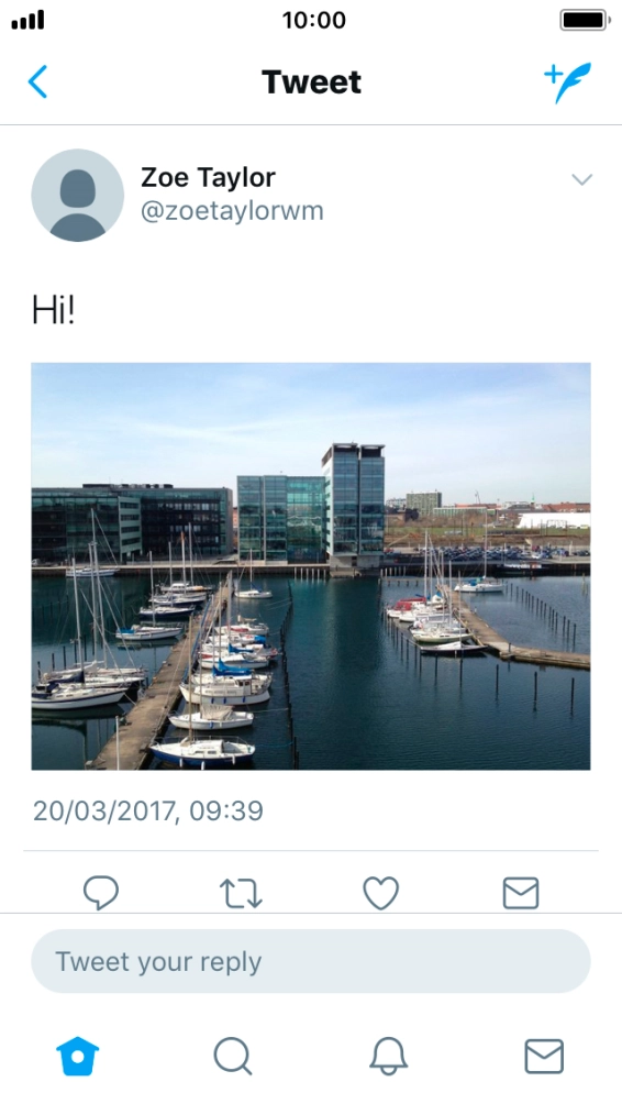 Press the text input field.