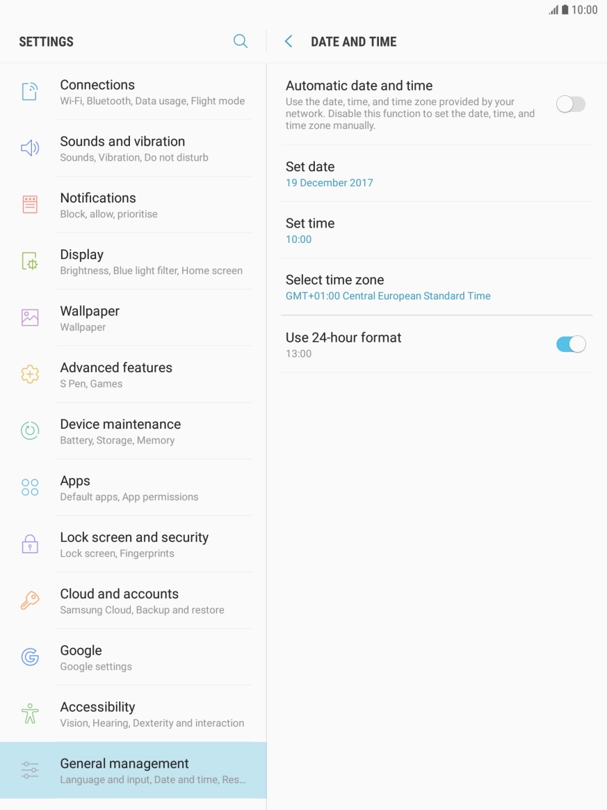 Press the indicator next to 