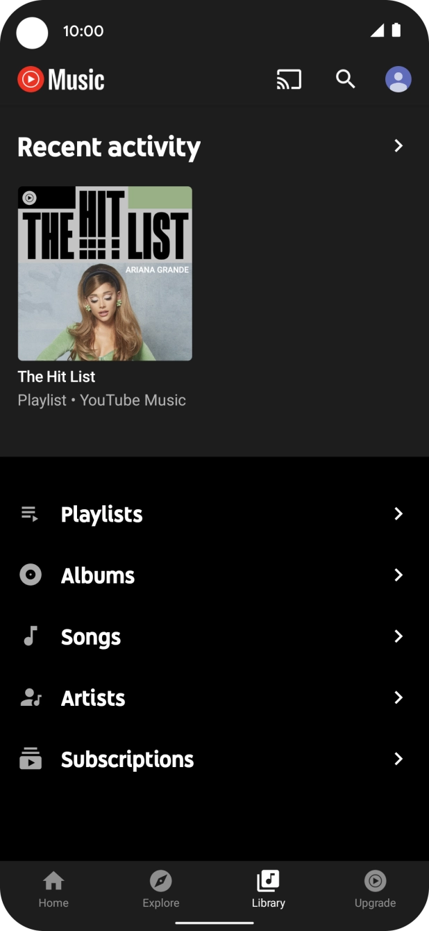 Press the required category and go to the required audio file.