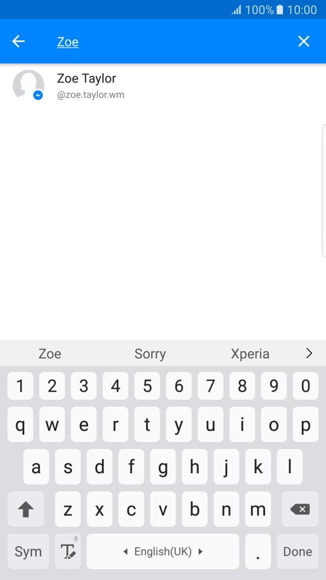 Press the required contact.