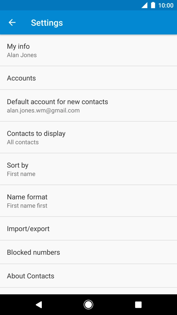 Press Import/export.