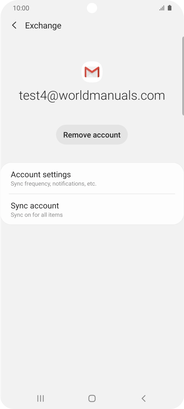 Press Remove account.