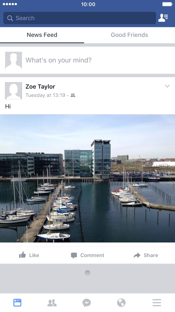Press the text input field.