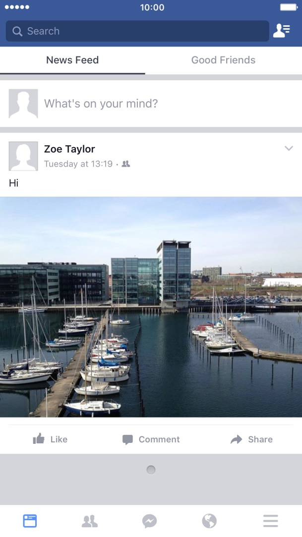 Press the text input field.