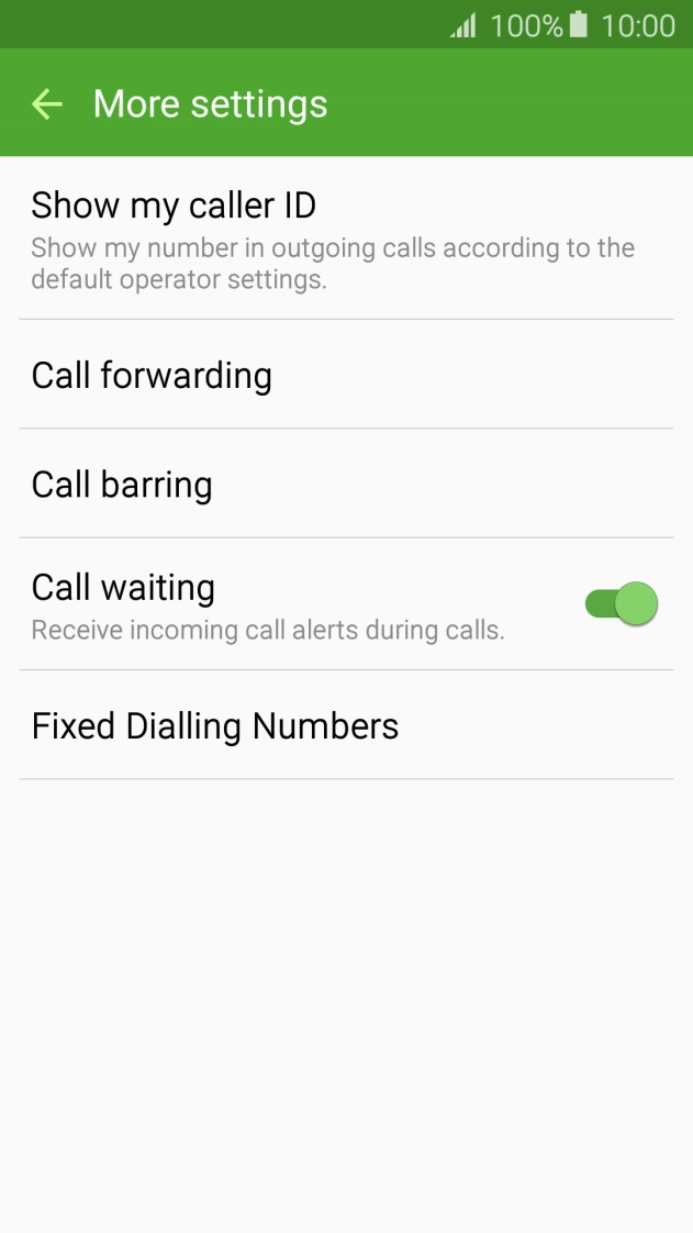 Press Call forwarding.