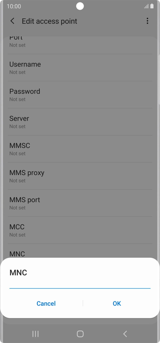Key in 01 and press OK.