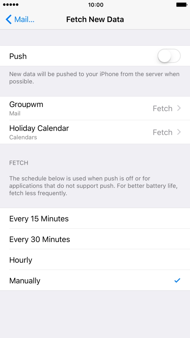 If you turn off the function, press the required setting.