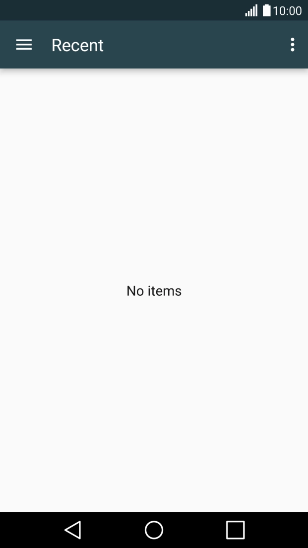 Slide your finger right starting from the left side of the screen.