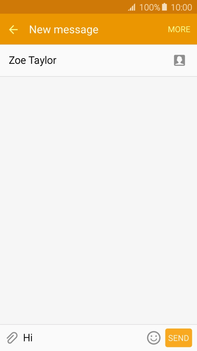 Press the attachment icon.