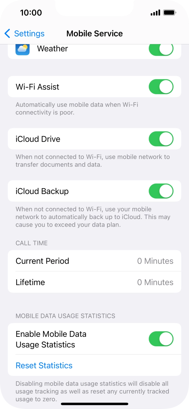 Press the indicator next to 