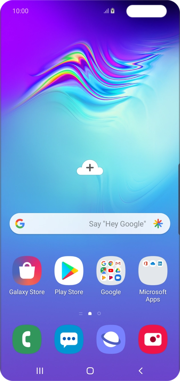 When the battery charging icon is displayed, the battery is charging.