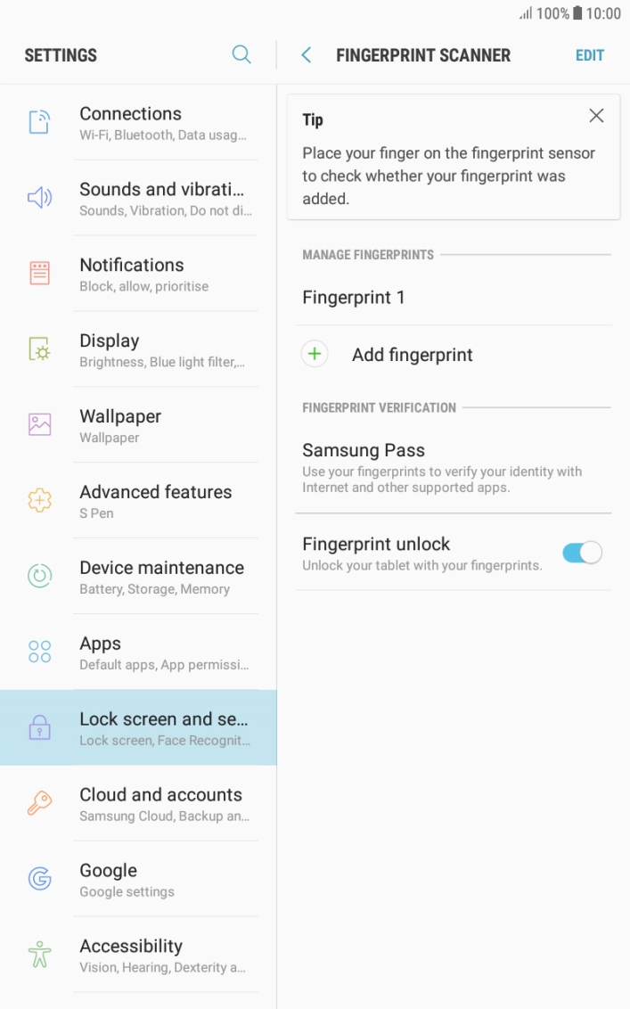 Press the Return key.