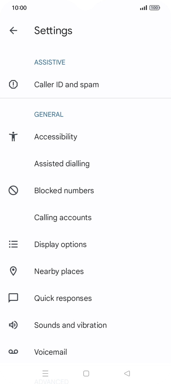 Press Calling accounts.