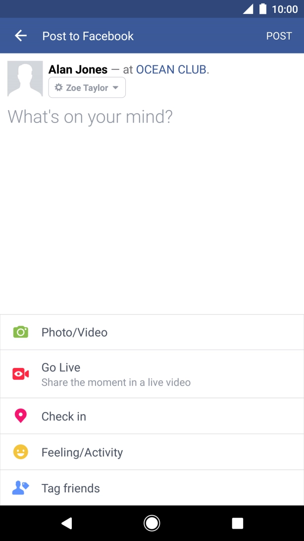 Press the text input field.