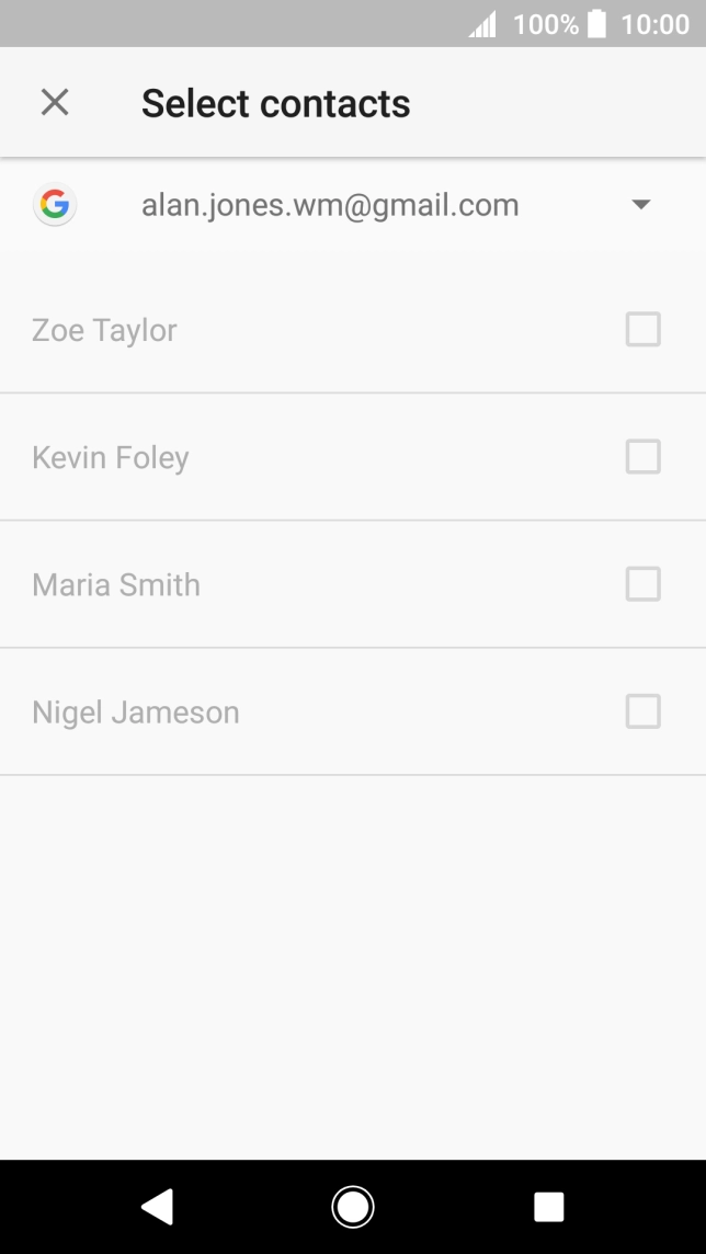 Press the drop down list.