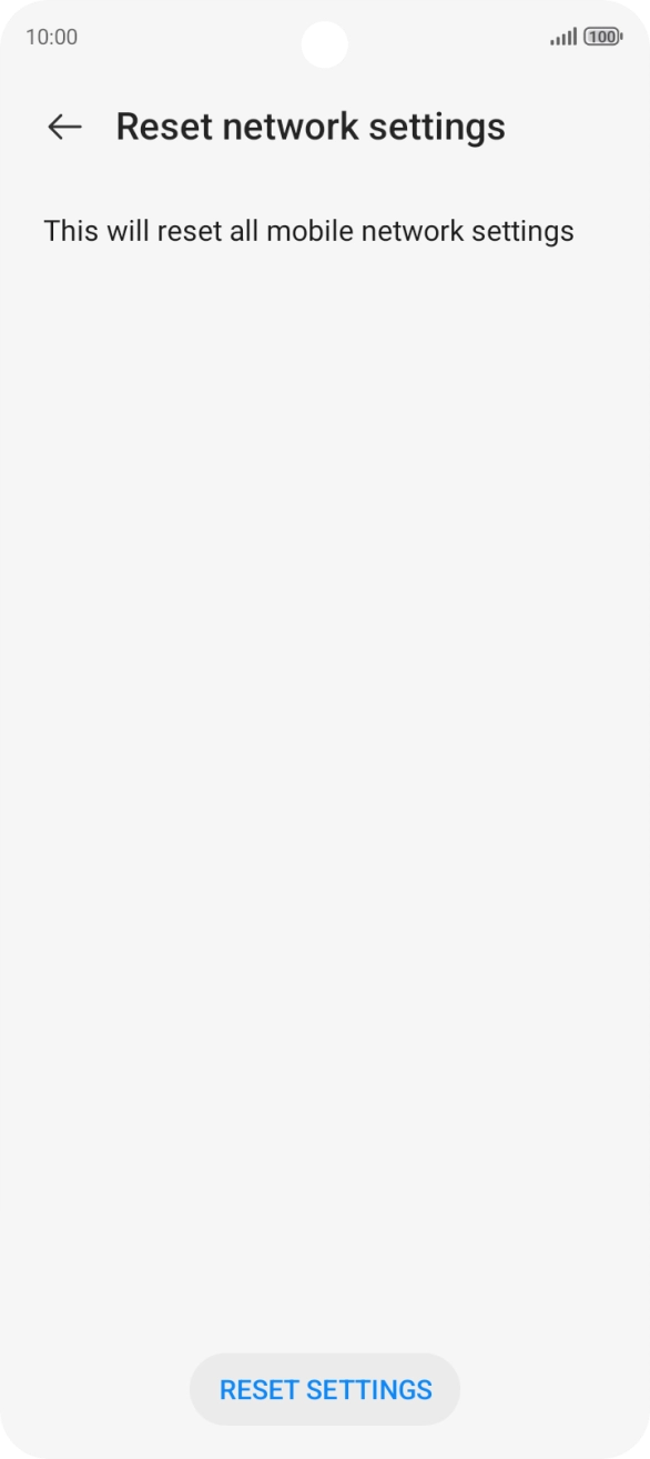 Press RESET SETTINGS.