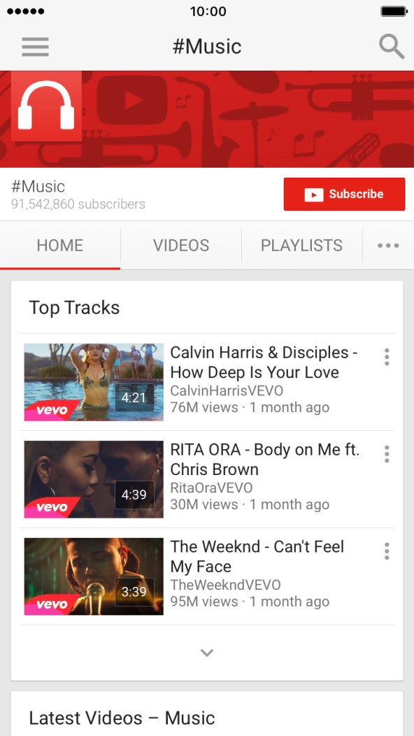 Press the search icon. Press the search icon.