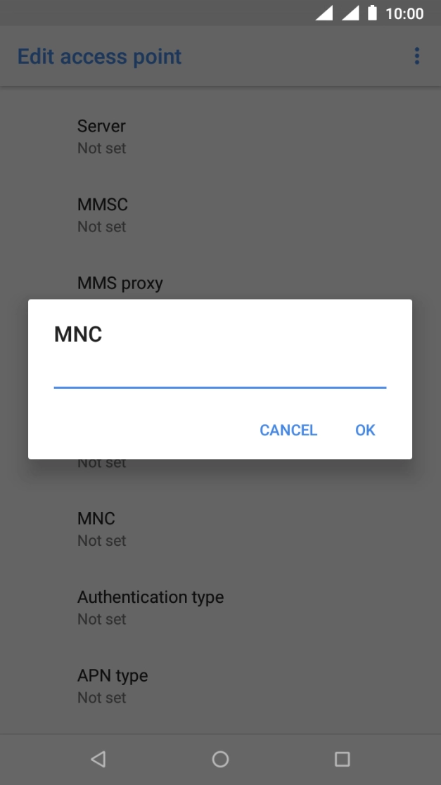 Key in 01 and press OK.