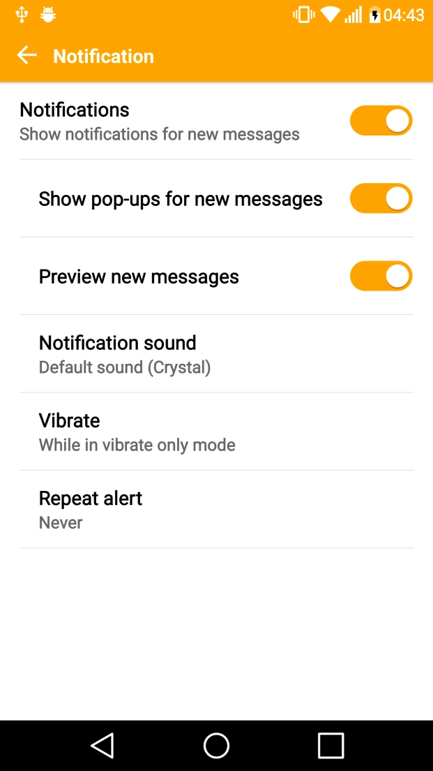 Press Notification sound.