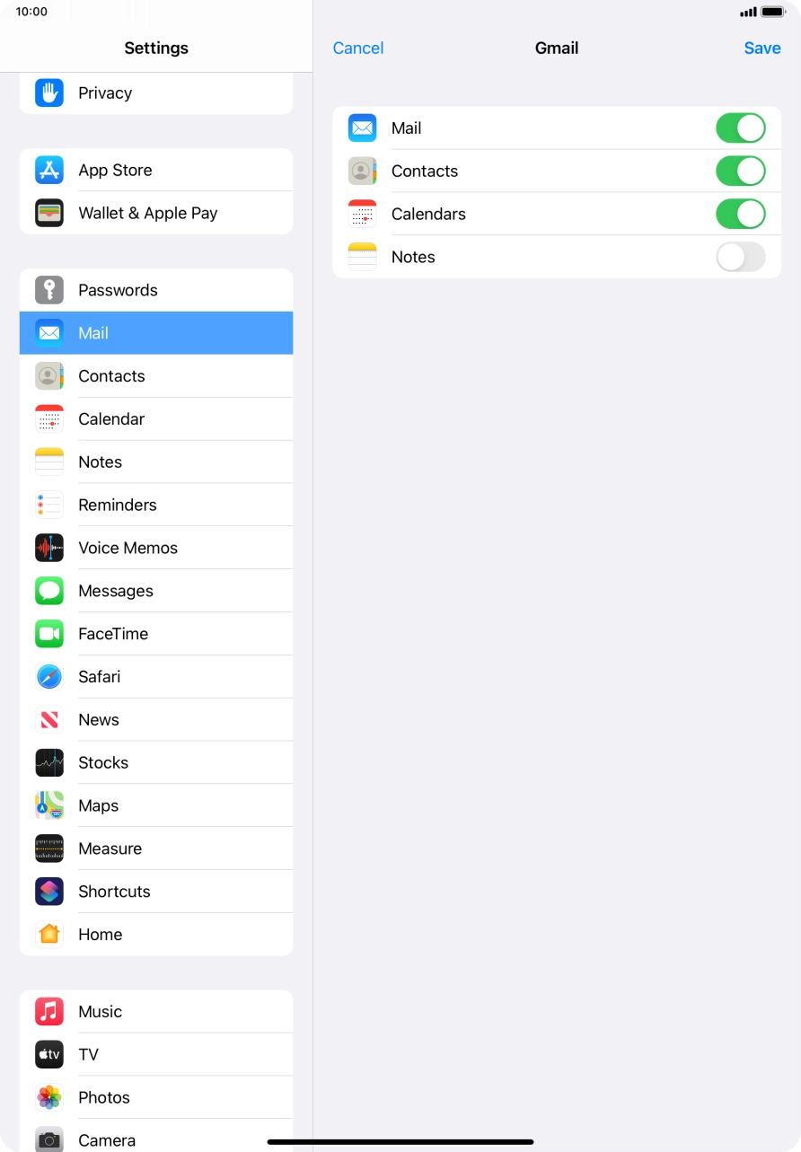 If this screen is displayed, your email account has been recognised and set up automatically. Follow the instructions on the screen to key in more information and finish setting up your tablet.