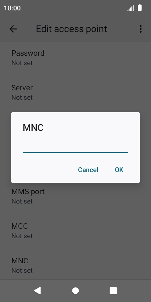 Key in 01 and press OK.