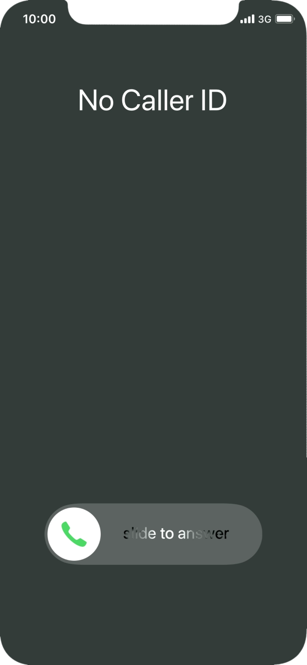 If the screen lock is turned on, press and drag the accept call icon right.