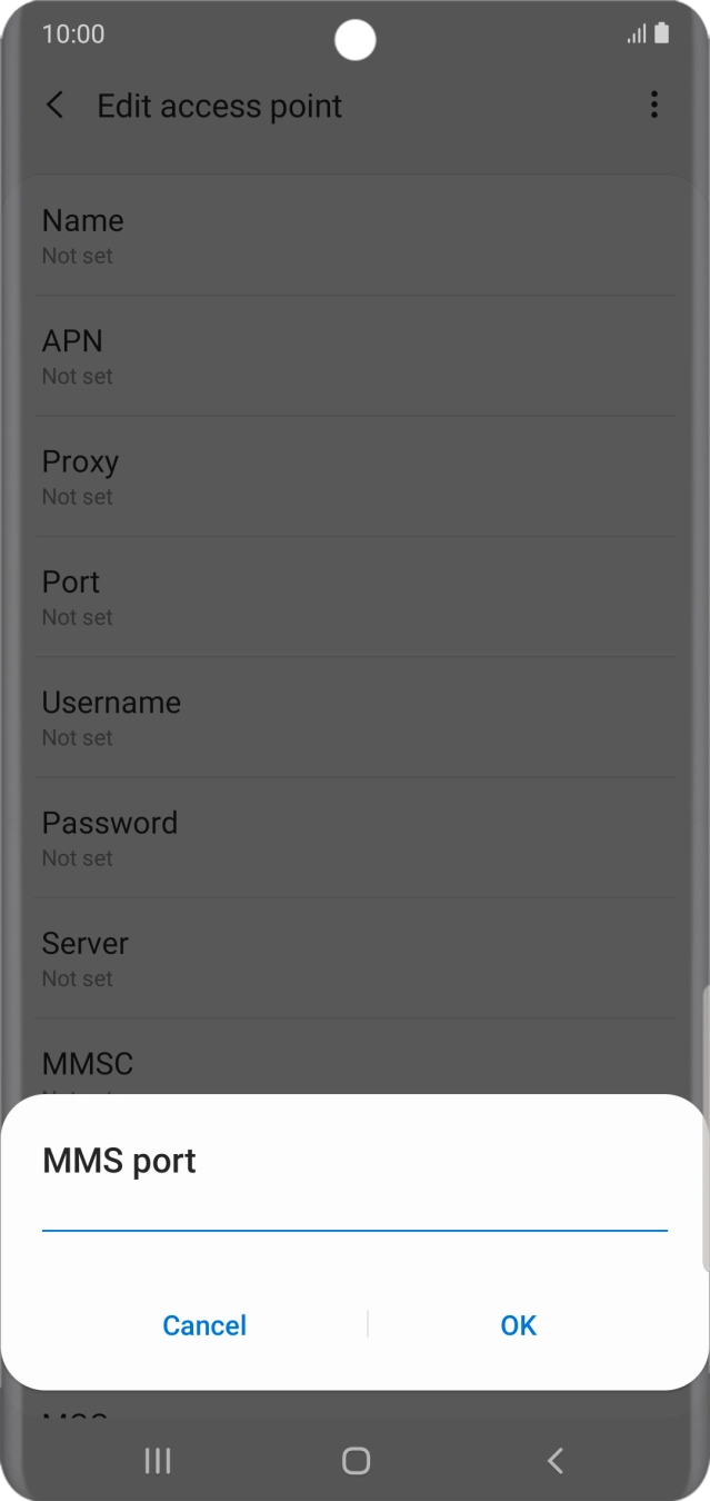 Key in 80 and press OK.