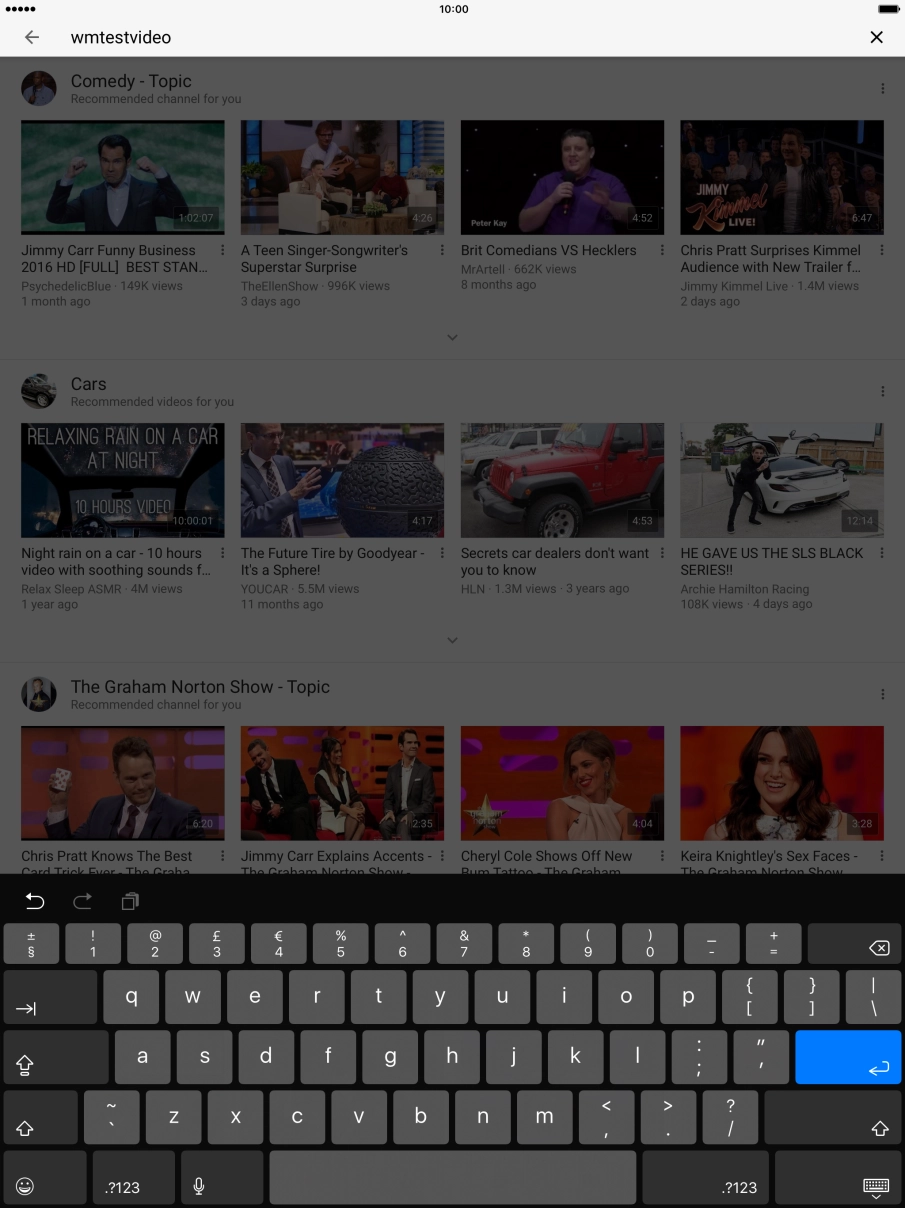 Key in the required search word and press enter key.