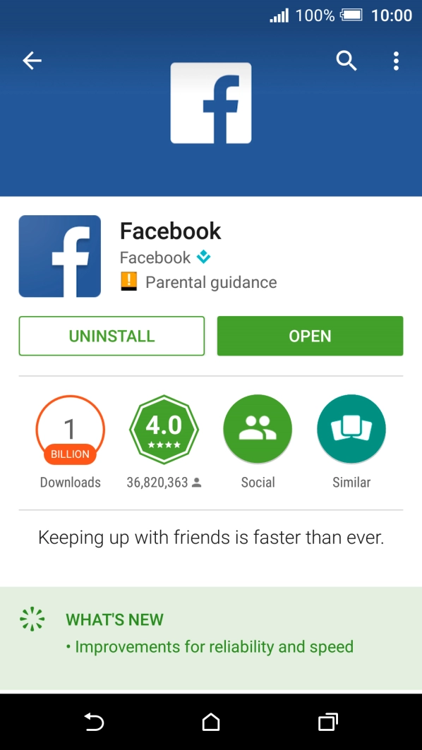 Press the Home key to return to the home screen.