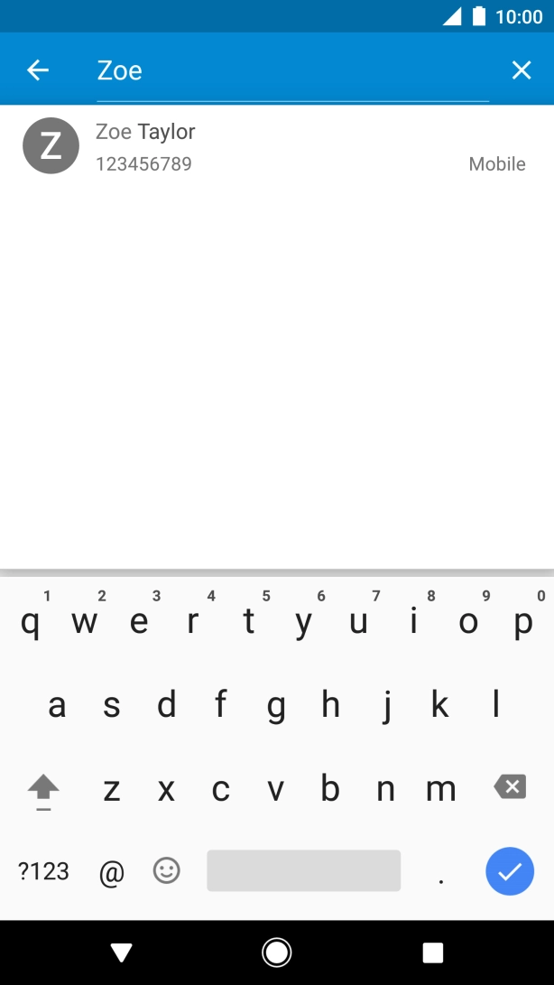 Press the required contact.