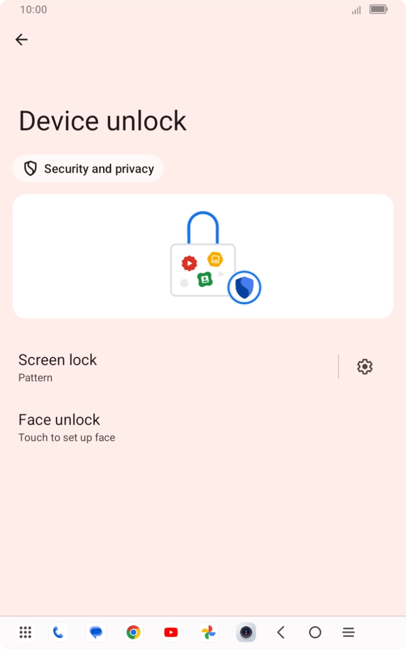 Press Screen lock and key in the current lock code.