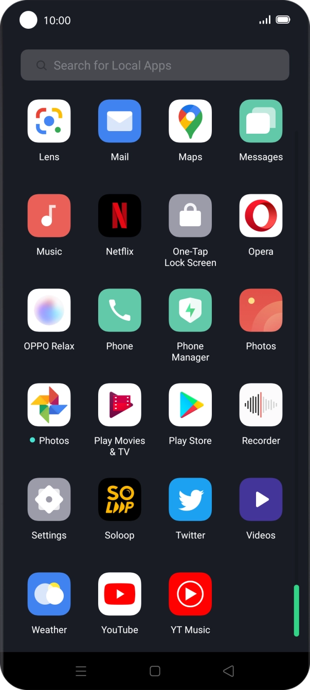 Press Photos and go to the required folder.