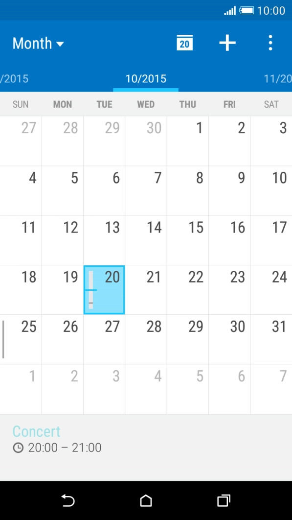 Press the Home key to return to the home screen.