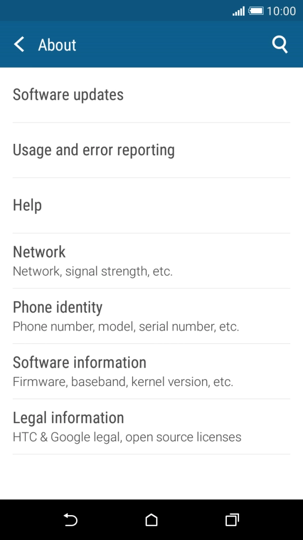 Press Software updates. If a new software version is available, it's displayed. 
Follow the instructions on the screen to update the phone software.