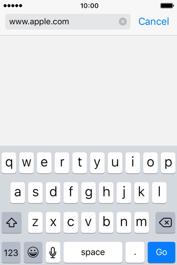 Key in the address of the required web page and press Go. Key in the address of the required web page and press Go.