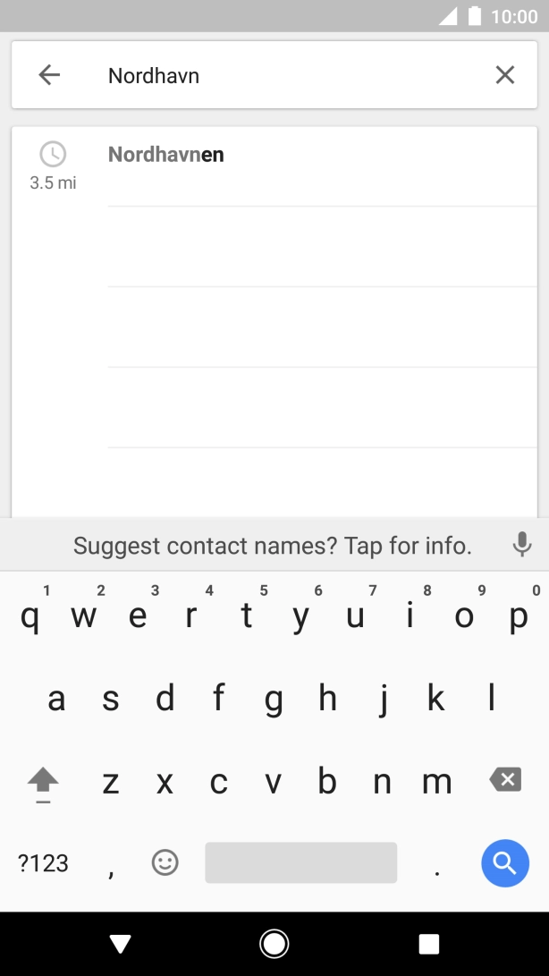 Press the required destination.
