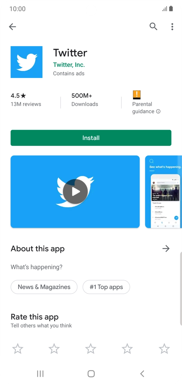 Press Install and follow the instructions on the screen to install the app.