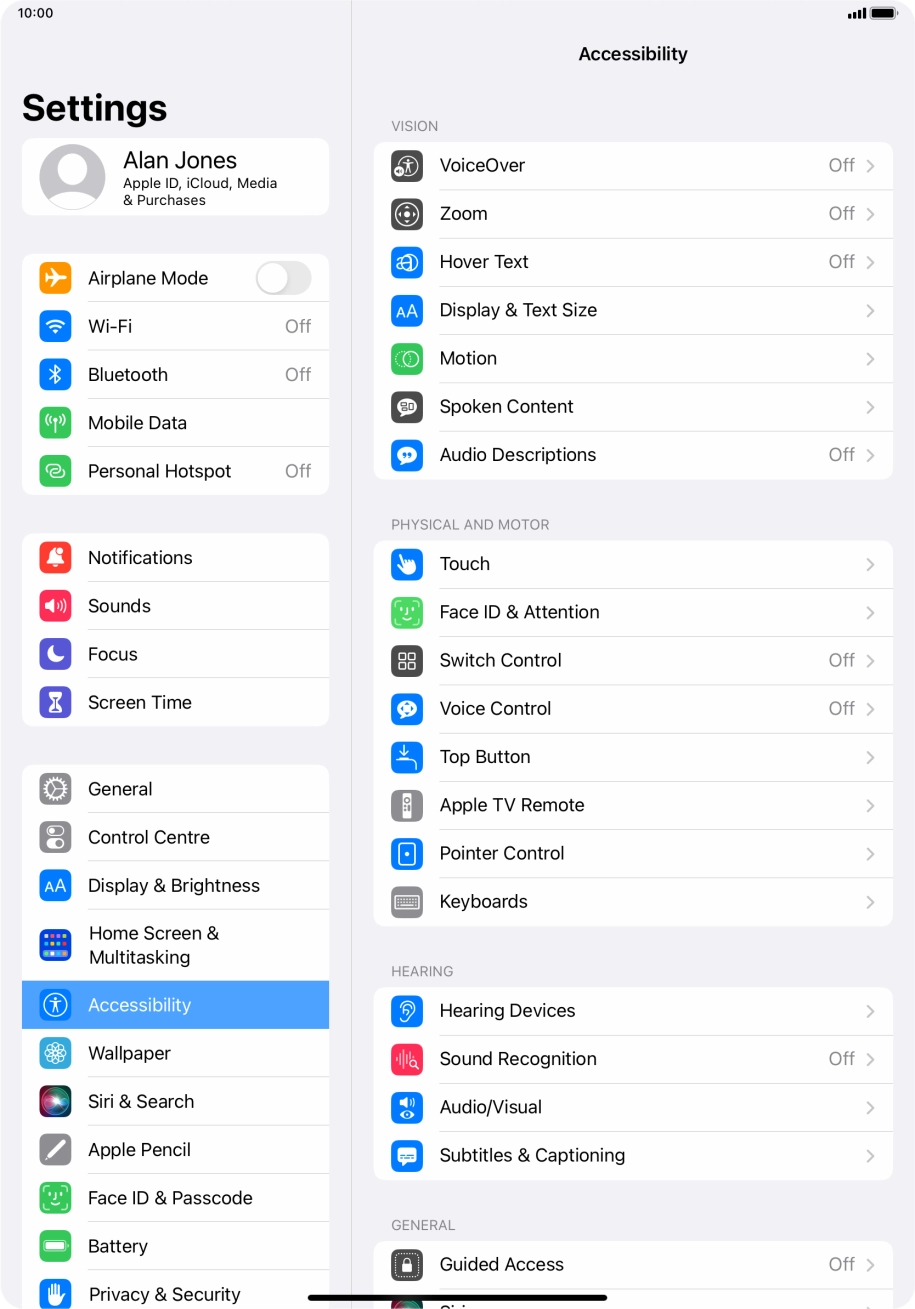 Press the required category below 