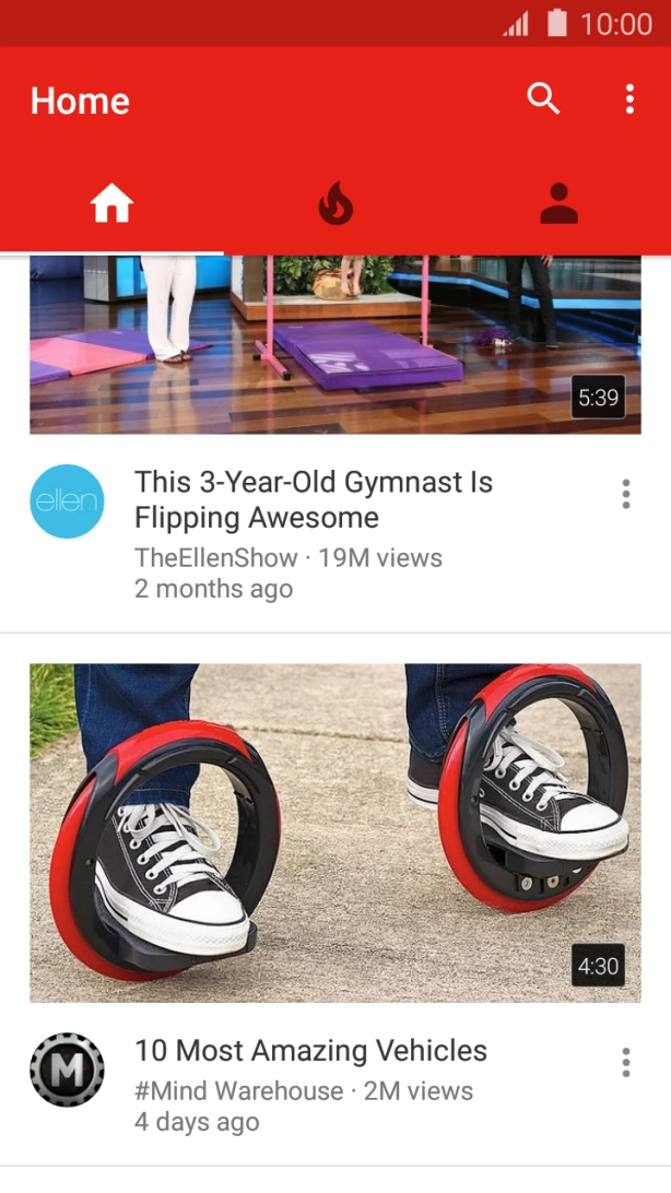 Press the profile icon.