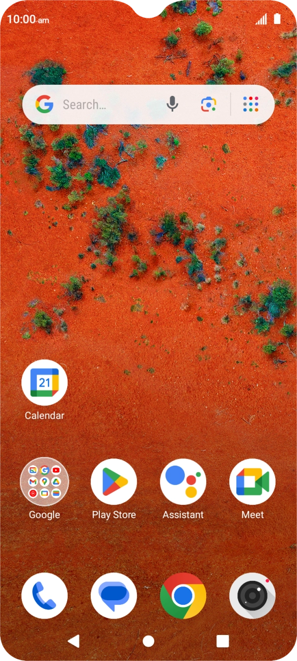 Slide two fingers downwards starting from the top of the screen.