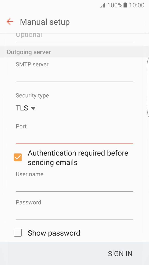 Press the field below 