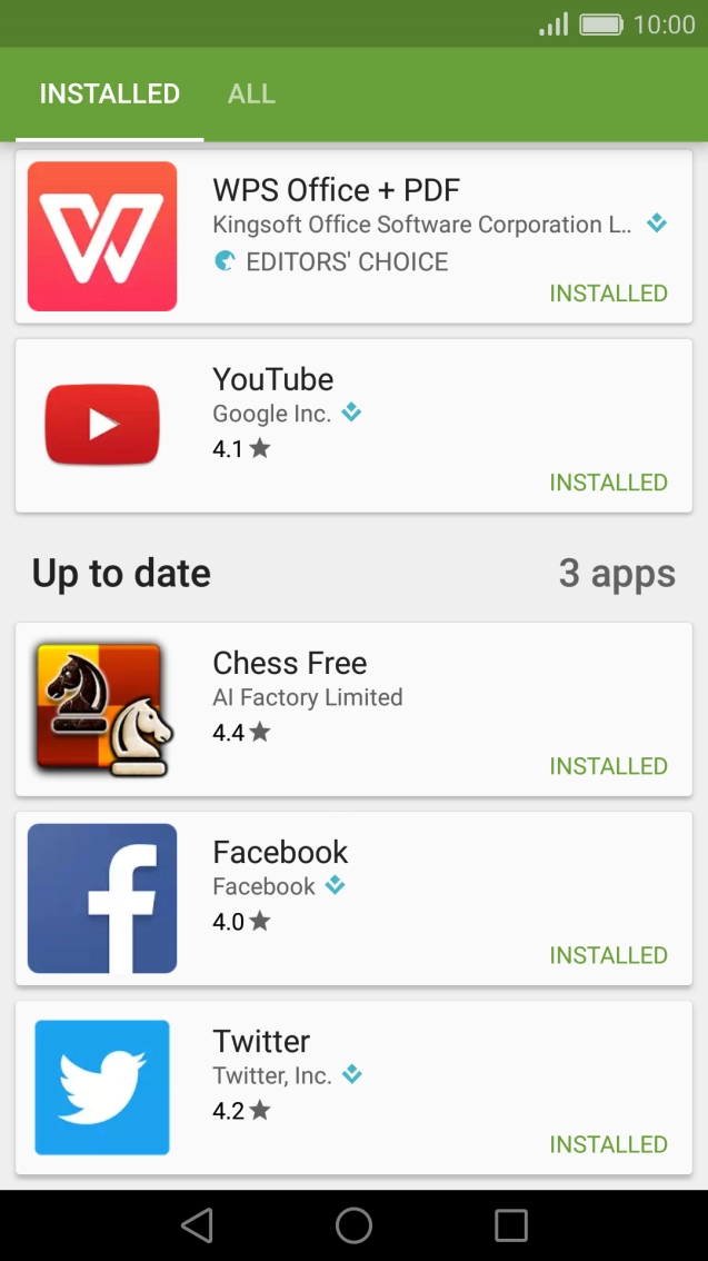Press the required app.