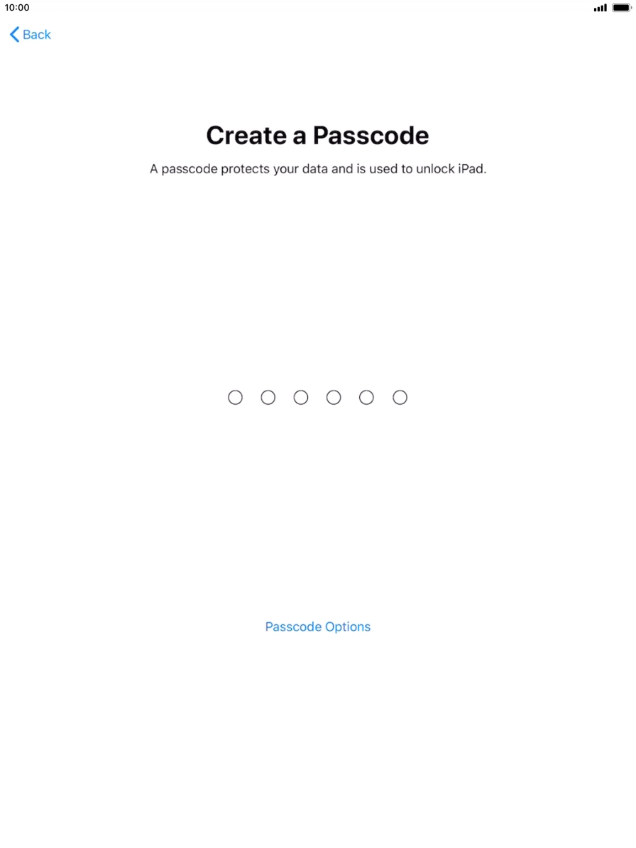 Press Passcode Options.