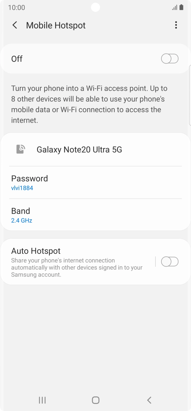 Press the menu icon.