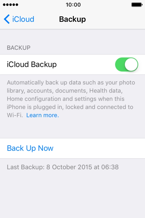 Press Back Up Now. Press Back Up Now.