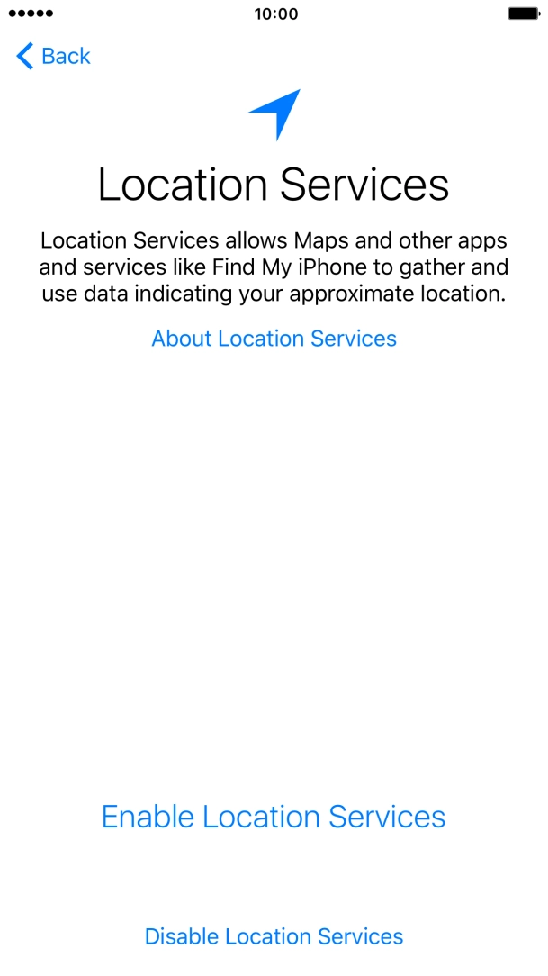 Press Enable Location Services to turn on the function.