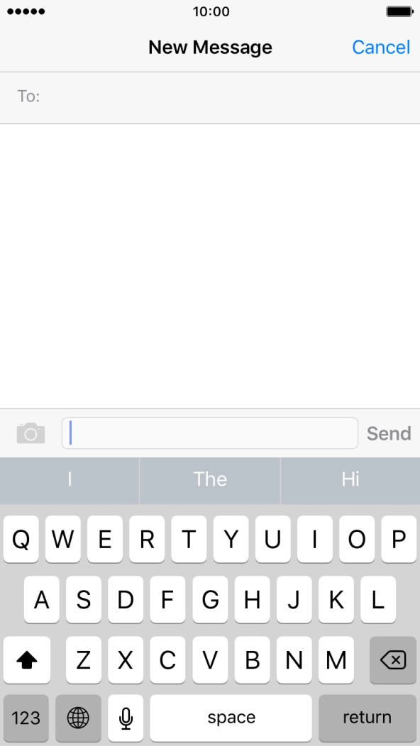 Press the required word to insert it.