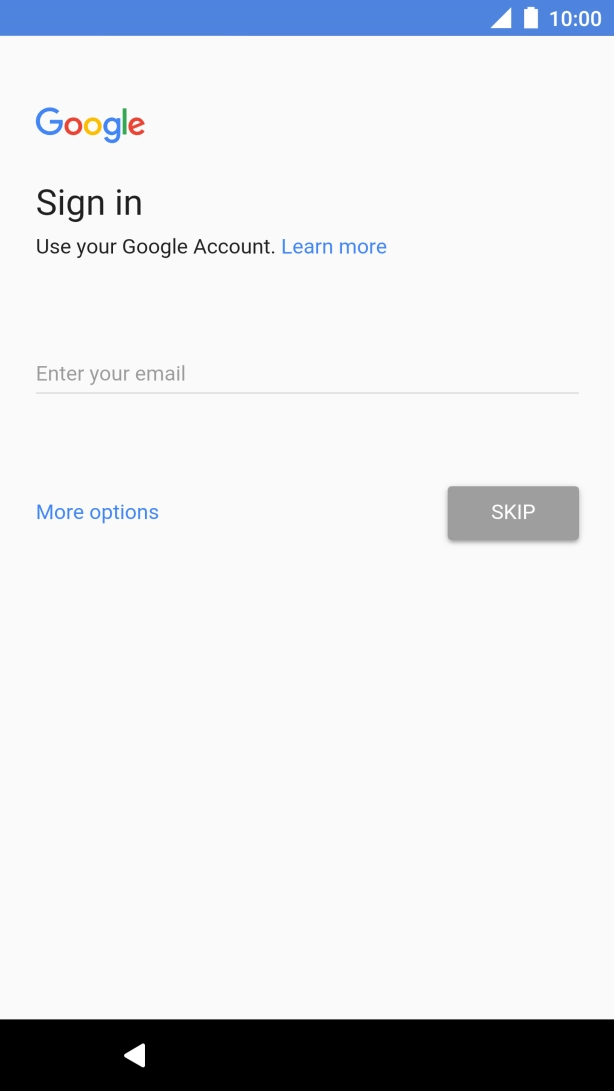 Follow the instructions on the screen to log on to your Google account.